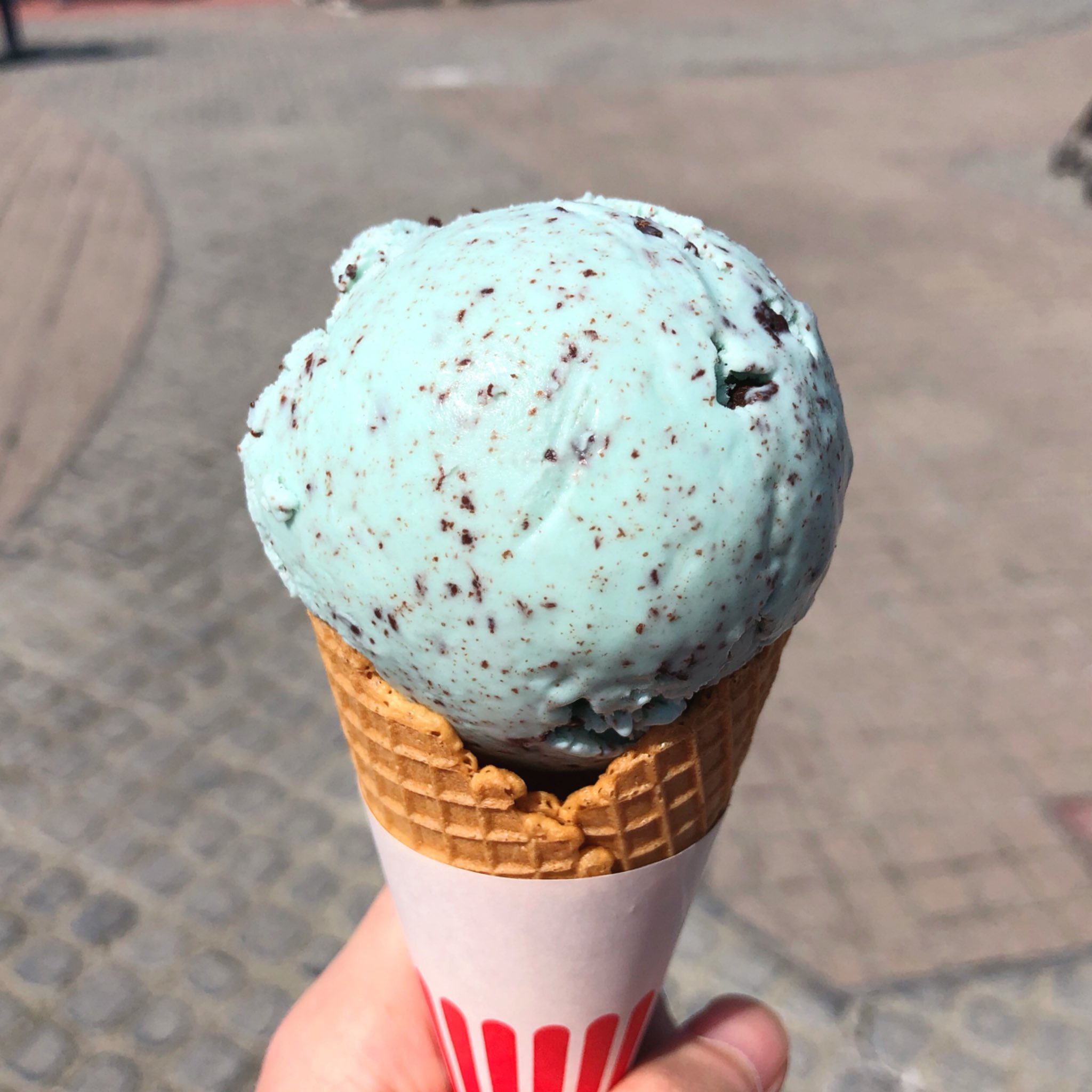 チョコミント大学生 うしくろ در توییتر ディズニーランド内の アイスクリームコーン で食べた チョコミントアイス ミント感がほどよく 美味しくて色も綺麗な 最高のチョコミントアイスです さすがディズニーですね 楽しかったな