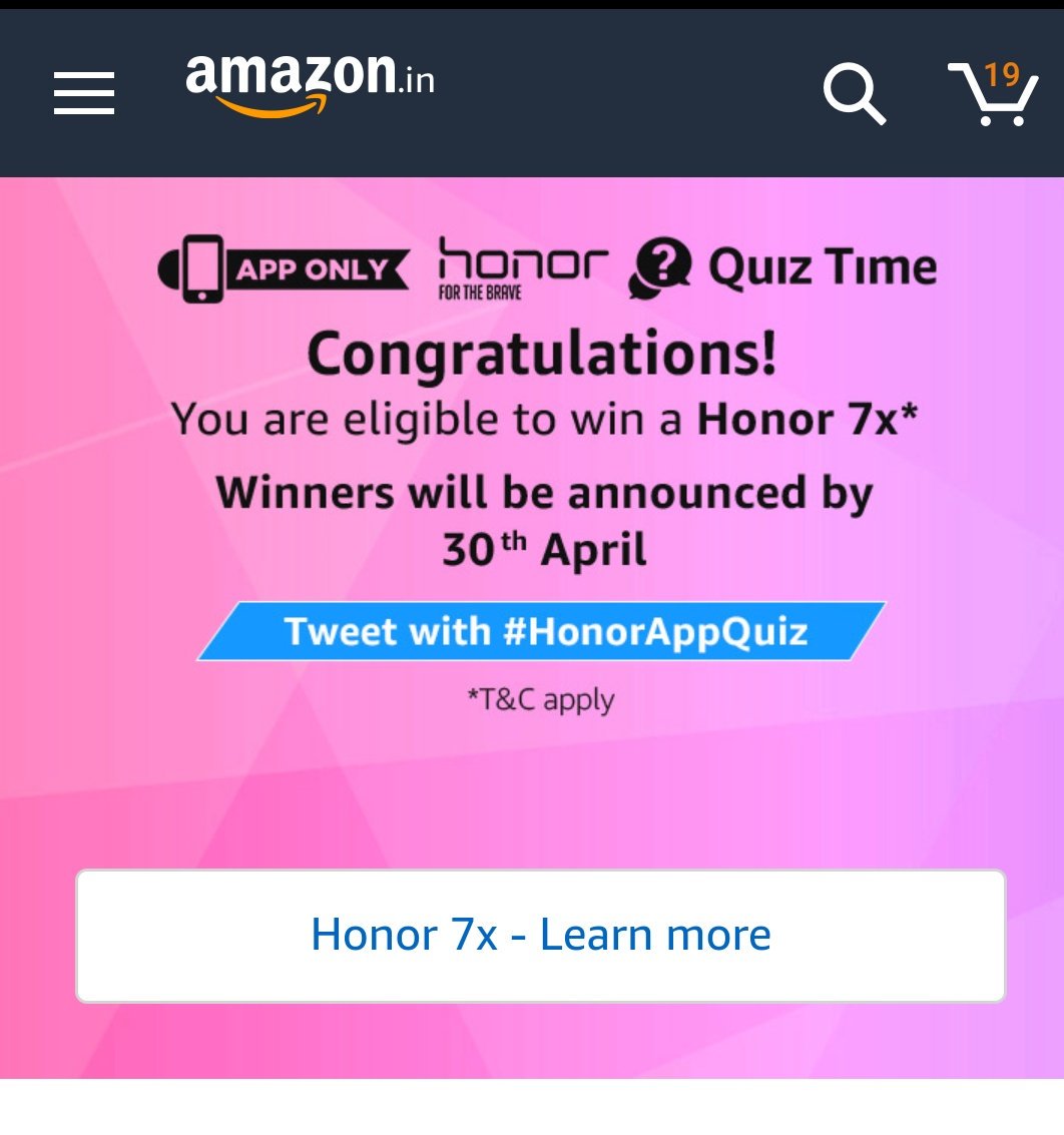 #HonorAppQuiz
Honor is love
Best specifications
0.25 sec unlocks is awesome
Super speed super design