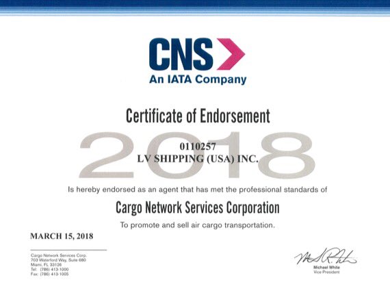 LV_Logistics's tweet photo. @LV_Shipping (USA) Inc. became #IATA Registered ✈️📦#aircargo #airfreight #globalcarriers #USA #Houston #cargonetwork https://t.co/u2RGfYgVEh