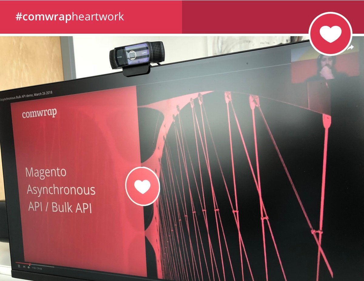 comwrap's tweet photo. #comwrapheartwork
Gestern haben wir via YouTube an einem Beispiel unsere #Magento Asynchronous Bulk API live demonstriert. Zur Aufzeichnung geht es hier:
https://t.co/I7WRavdRPL https://t.co/3W4BBa852U