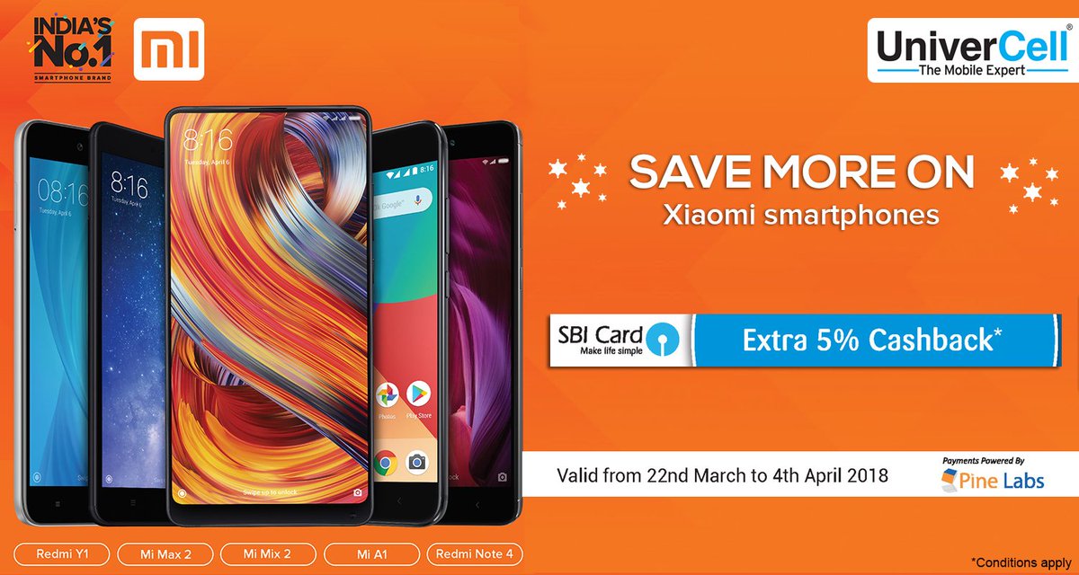Save More ON - Xiaomi samrtphones @ UniverCell
Hurry! Limited Period Offer.
#UniverCell #Xiaomi #Savemoreon #offer