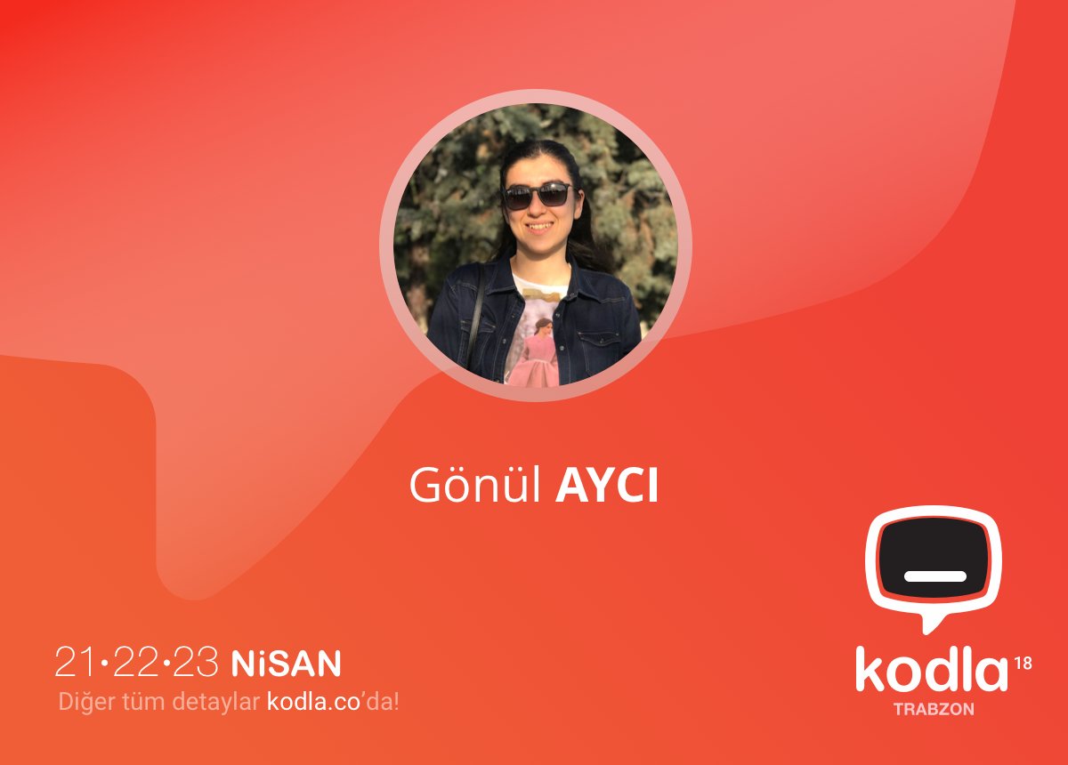 kodlaco's tweet photo. Gönül Aycı da bu yıl Kodla'da bizlerle birlikte olacak.
Kendisine teşekkür ediyoruz :)
#hayatikodla #kodla18 https://t.co/yShsX1yWTw
