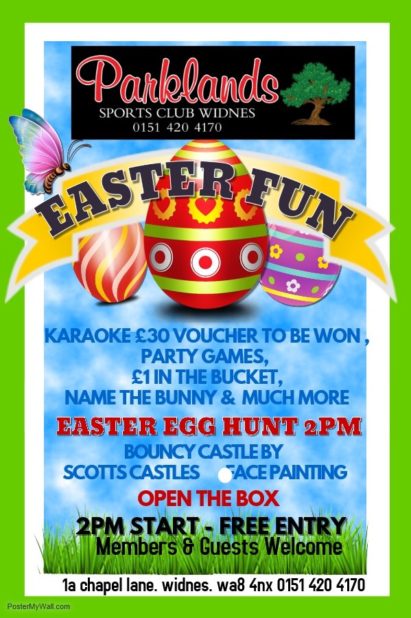 EASTER SUNDAY FUN! starts at 2pm onwards bring the family along for a fun filled day then 7pm Karaoke with £30 Voucher to be won. Free Entry. Members &amp; Guests welcome