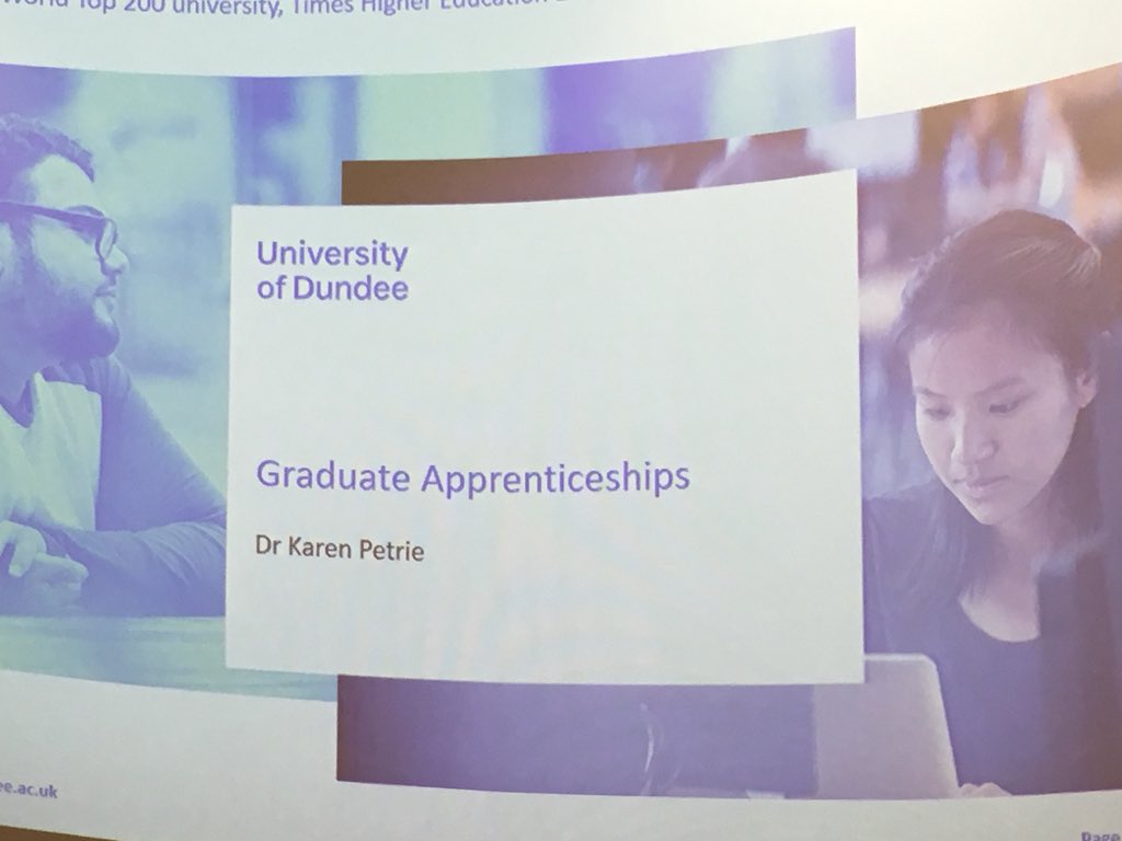 #GraduateApprenticeship event @dundeeuni @CeeD_Scotland with @skillsdevscot. “Designed by Industry for Industry” great offerings for local businesses
