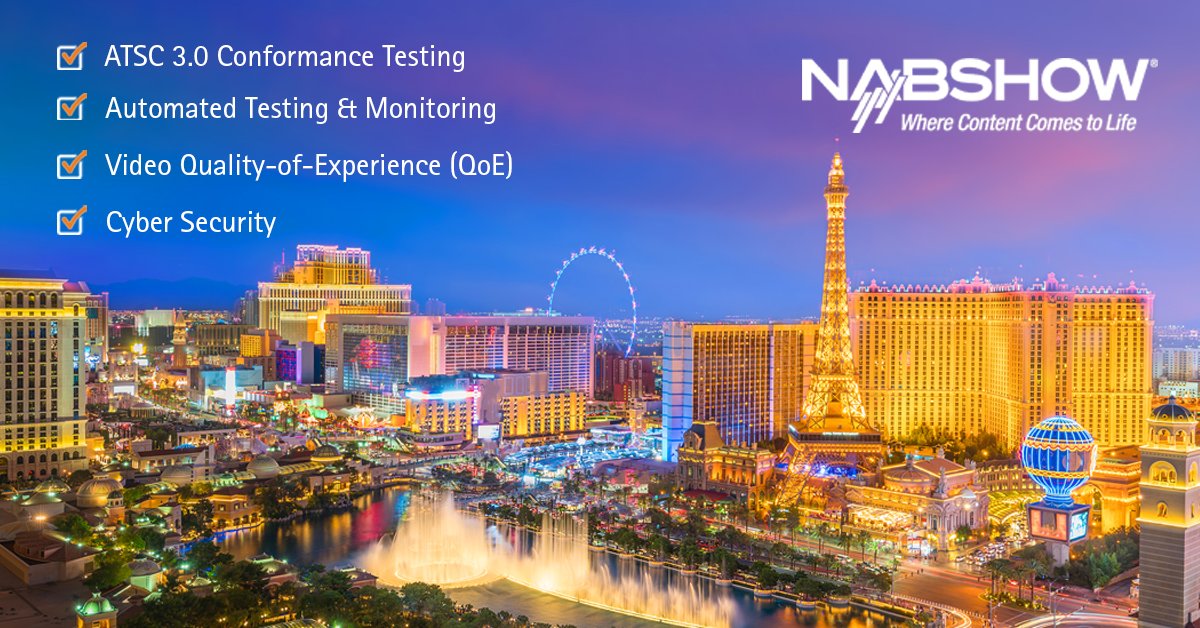 EurofinsDigital's tweet image. At #NAB2018 we’re showcasing #ATSC 3.0 Conformance Testing and Automated Testing &amp;amp; Monitoring, using #TestWizard. Also, talk to our experts on Video Streaming QoE Analysis &amp;amp; Testing, and Cyber Security in the Media Sector. Read more and book a meet up:  bit.ly/EDTNAB