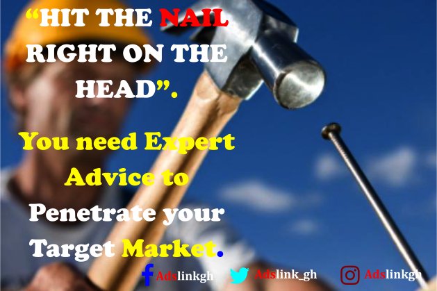 adslink_gh's tweet photo. You need Expert Advice to Penetrate your Target Market.
#AdsLinkgh https://t.co/6RxGLVjXJh