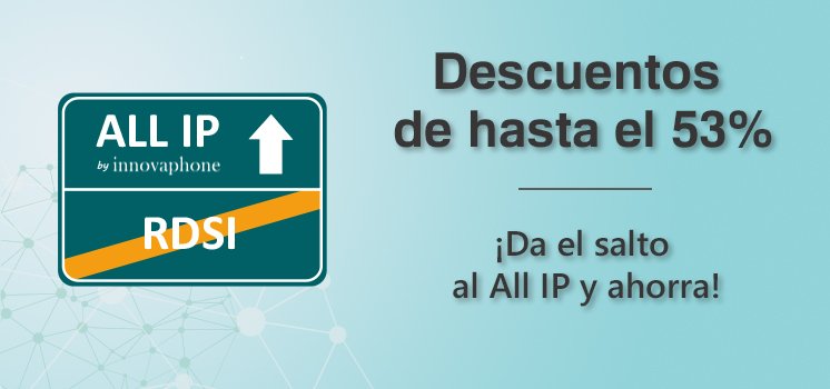 innovaphone_ES's tweet photo. Última llamada para todo aquel pensando en dar el salto al #AllIP y ahorrar hasta un 53%...Últimos días de la #promo All IP https://t.co/g4yGkhWCh7 ¡Despídete ahora del #RDSI y cambia al #AllIP by innovaphone! https://t.co/PIkuzKNRai