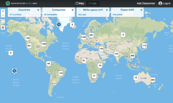 Announcing Datacenters World Map:
easier, faster, better. Visit map.datacente.rs