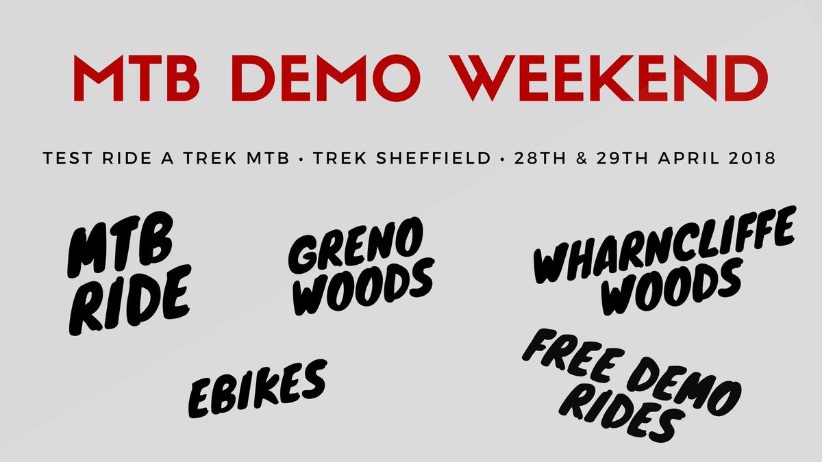 TrekSheffield's tweet photo. Test a Trek - Ride quality, balance, fit, handling – these are all important considerations when buying a bike, and experiencing these characteristics first-hand is the best way to know that you’re making the right purchase.

see our Face Book page for more details... https://t.co/ypWcO9mV4B