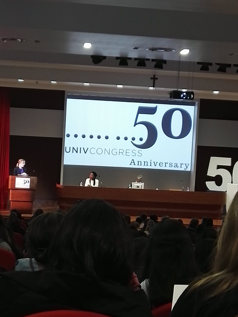UNIVCongress's tweet photo. "Live the truth" look for the truth in human dignity that is common with all humanity in the history. Consider where is the truth and live in accordance to it. #rethinkingthefuture #univ50 @worldyouth https://t.co/iPqtDjpWLh