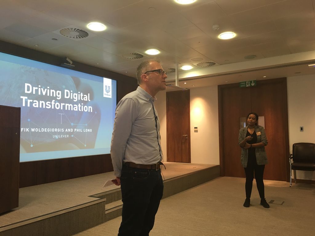 DLFmembers's tweet photo. Great presentation by Fikerte and Phil from @Unilever! Thank you again for speaking #DLFMarch...Next up we have a panel discussion from @sumolaw from @bakermckenzie, @adrianharris from @churchofengland and Joost de Jong from @Schroders #digital #innovation https://t.co/P85KXJDUUe