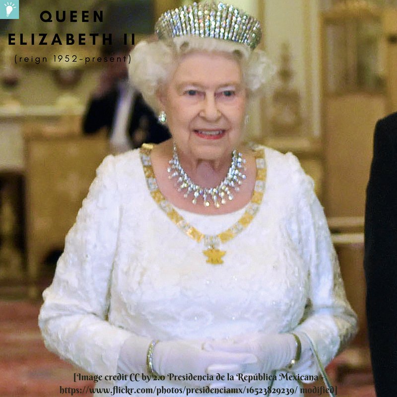 #DidYouKnow Queen Elizabeth II became the longest reigning British monarch in September 2015 when her rule surpassed the 63+ years of her great-great-grandmother Queen Victoria. 

[image CC by 2.0 Presidencia de la República Mexicana - Flickr] #womeninhistory #womenshistorymonth