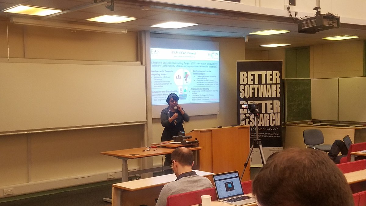 Rinku Gupta helping to represent the IDEAS project at #CollabW18! Great lightning talk on our productivity/sustainability work!
