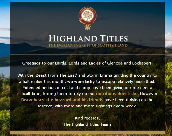 350 TripAdvisor Reviews &amp; Reserve Updates | The Highland Titles March Newsletter  mailchi.mp/ebd536d37036/m…