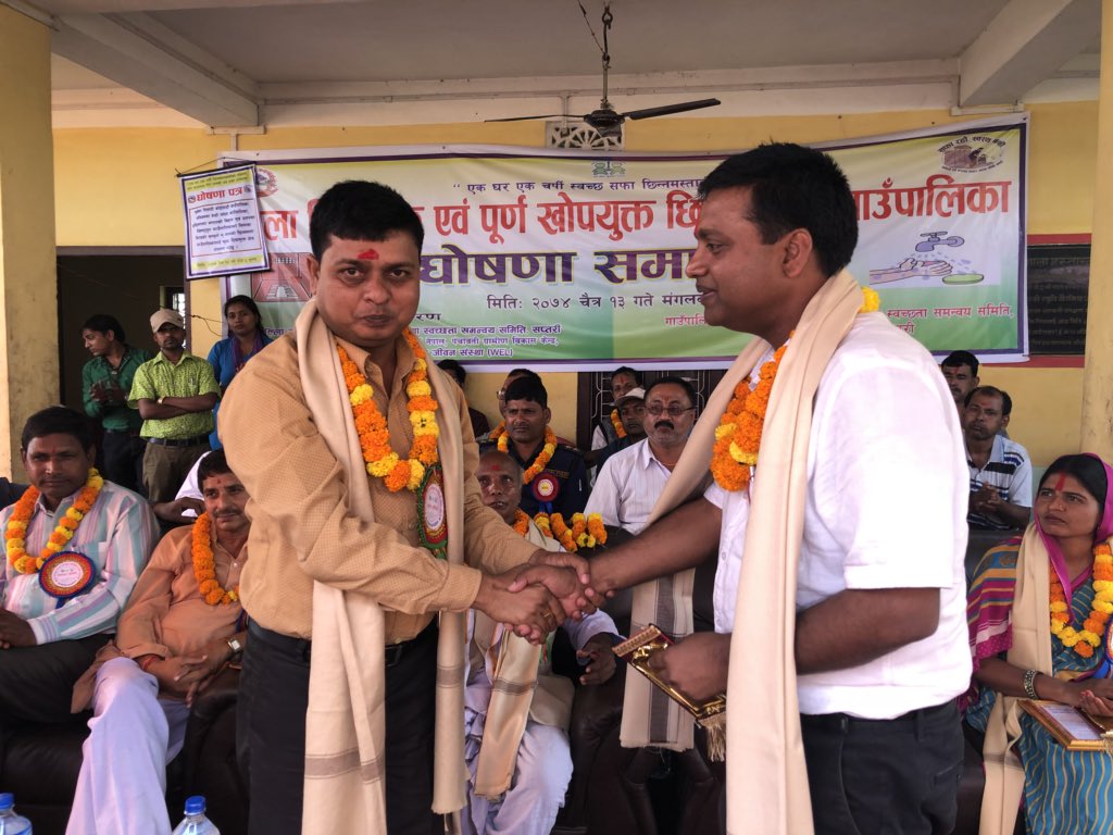parmeshwarjhaa's tweet image. Open #defication free and #total_Immunization declaration ceremony of #Chhinmasta Rural Municipalty of saptari