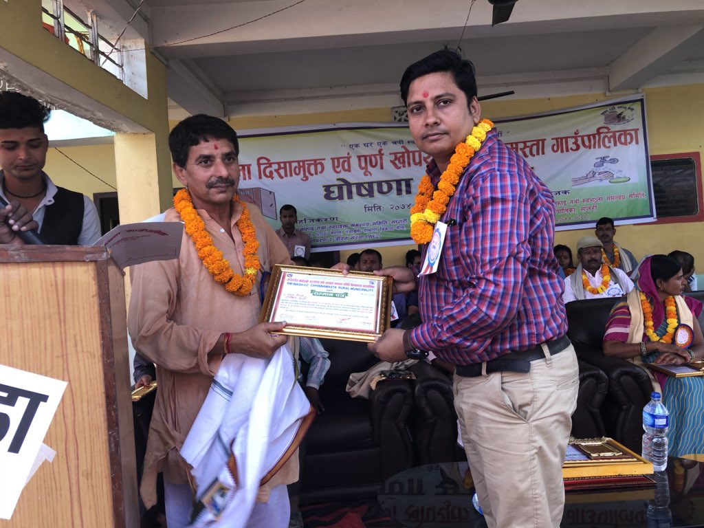 parmeshwarjhaa's tweet image. Open #defication free and #total_Immunization declaration ceremony of #Chhinmasta Rural Municipalty of saptari