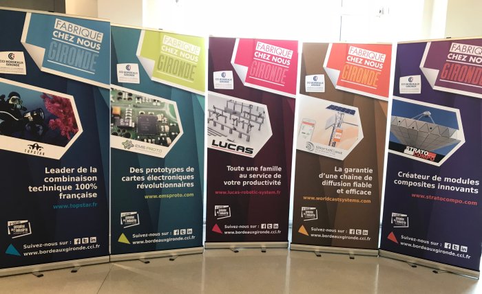 CCIBdxGironde's tweet photo. 🔛 #SemaineIndustrie 🔗 @CCINleAquitaine @ccifrance
L'opération #FabriquécheznousenGironde s'affiche aussi à la #CCIBordeauxGironde #kakémono
🏭 @EmsProto #TOPSTAR #STRATOCOMPO @LucasRobotic @WorldCastSys
➡ https://t.co/9oj1I3Zxdo https://t.co/7qvJhpc5ei