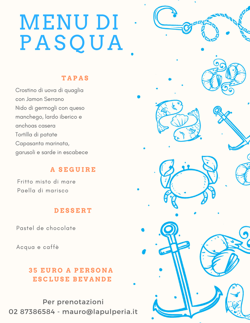 LapulperiaMilan's tweet photo. #LaPulperiaMilano vi aspetta il giorno di #Pasqua con un #menu speciale tutto spagnolo, pensato apposta per voi. 
Eccolo in anteprima per farvi venire un po' d'acquolina in bocca! 
Cosa state aspettando? Prenotate subito il vostro tavolo. https://t.co/8xwRrju6Ve