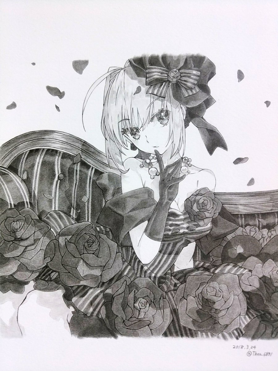 桜希テオ A Twitter Fateのネロを描きました 難しくて時間もかかったけど めちゃくちゃ楽しかったです Fgo 模写 シャーペン画