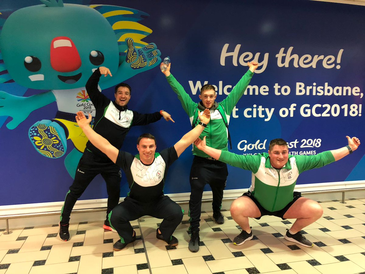 niweightlifting's tweet photo. The Weightlifting 🏋️‍♂️ boys have arrived in town. @GoTeamNI @GBWeightLifting @GC2018 #goteamni @BelLiveSport @belfastcc @ANBorough https://t.co/AWIaqAacun