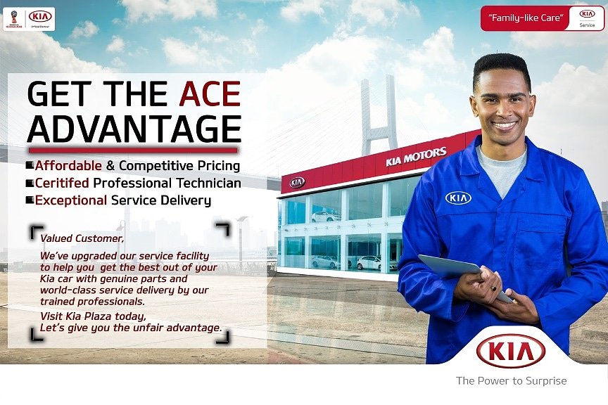 Kia_Nigeria's tweet photo. We've upgraded our facility to give you an unfair advantage.Visit Kia Plaza today to get the ACE advantage.
ACE:
Affordable pricing
Certified professionals
Exceptional Service delivery
We are committed to helping you get the best out of your Kia Car #KiaNigeria #ToolsdayTuesday https://t.co/o8H8NLRJAG