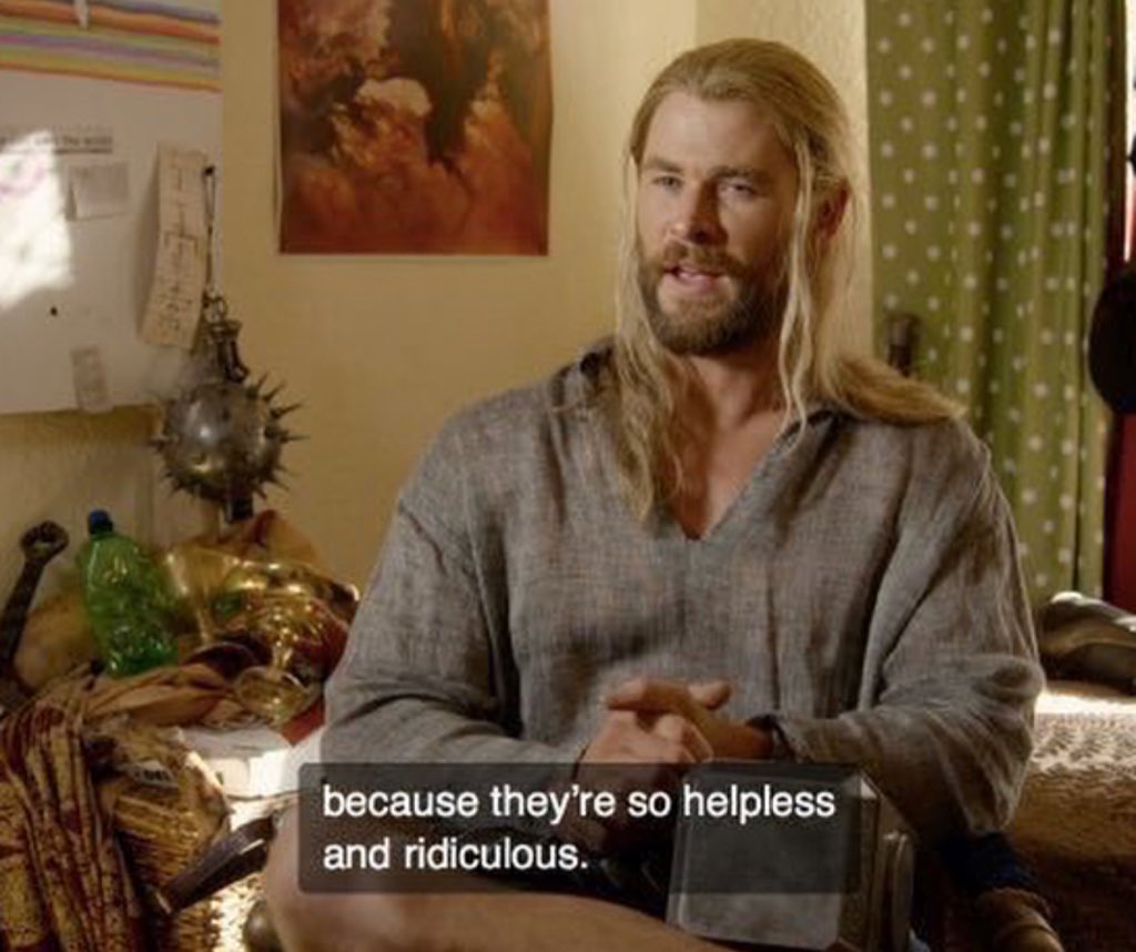 woIvern's tweet image. thor is such a mood