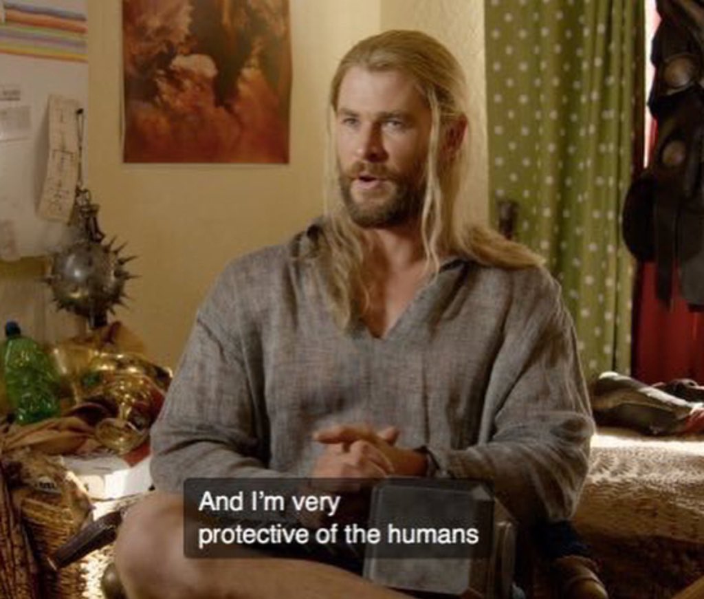 woIvern's tweet image. thor is such a mood