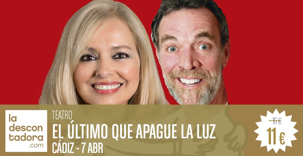 ⭐️#ElÚltimoqueapaguelaluz ⭐️
#CÁDIZ desternillante 🤣🤣 #comedia escrita y dirigida por Antonio Ozores 
🎫 Entradas SÓL 11 € en PATIO @LOMEJORDECADIZ <a href="/CulturaenCadiz/">RTn #CulturaenCadiz</a> <a href="/ExprimeCadiz/">Exprime Cádiz</a> <a href="/AgendaCadiz/">Agenda Cádiz</a> <a href="/CulturaCadiz/">Cultura Cádiz</a>  ow.ly/BgQj30jaWcq