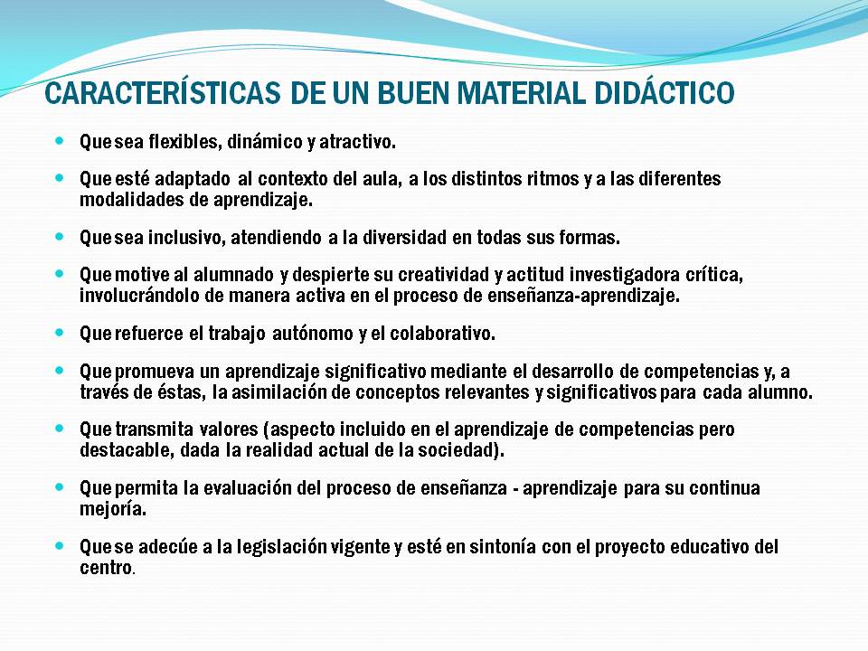 #DDC18_2 #DDC18_UNED Como conclusión al segundo debate, adjunto lo que, gracias a las aportaciones de todos, considero las características más relevantes de un buen material didáctico