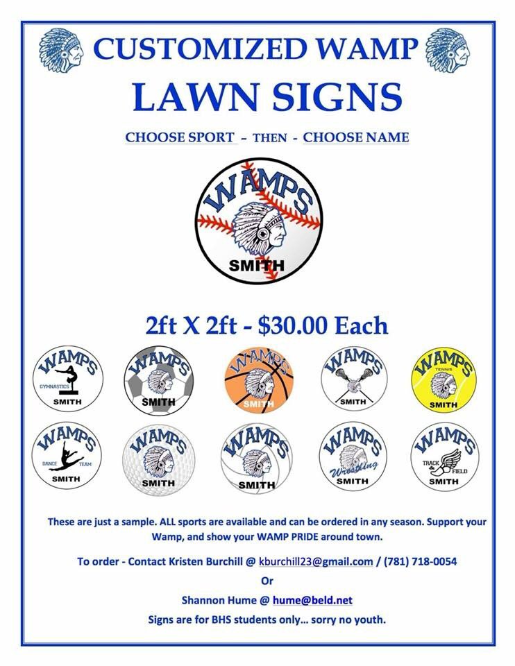 BraintreeHighAA's tweet photo. We are now accepting orders for Lawn signs for any sport in any season. The deadline to place an order is Friday, April 6th. https://t.co/dYIlnYwuoO
