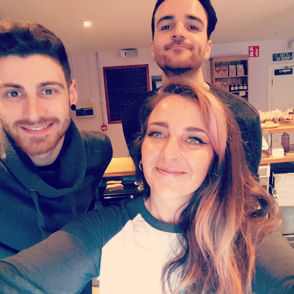 Lock6Cafe's tweet photo. Meet the team! Julia, Colm and Ollie put a lot of love into #lock6cafe and they want to get to know you too! Pop in and say hi! #servedwithasmile #happyatwork #dublincoffee #dublinlunch https://t.co/bM2OtFYJWx