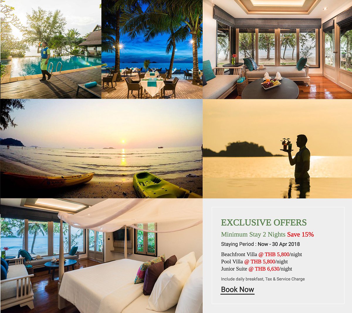 hotels_inside's tweet photo. EXPLORE PARADISE KOH CHANG Let’s Stay at #BaraliBeachResort Koh Chang is situated on the beachfront of #KlongPraoBeach, the white sandy beach in the west of Koh Chang Island. Enjoy fresh breezes and a unique panoramic view of sunset on #KohChangIsland. https://t.co/GECeX31fJd https://t.co/mgJdc9bDtx