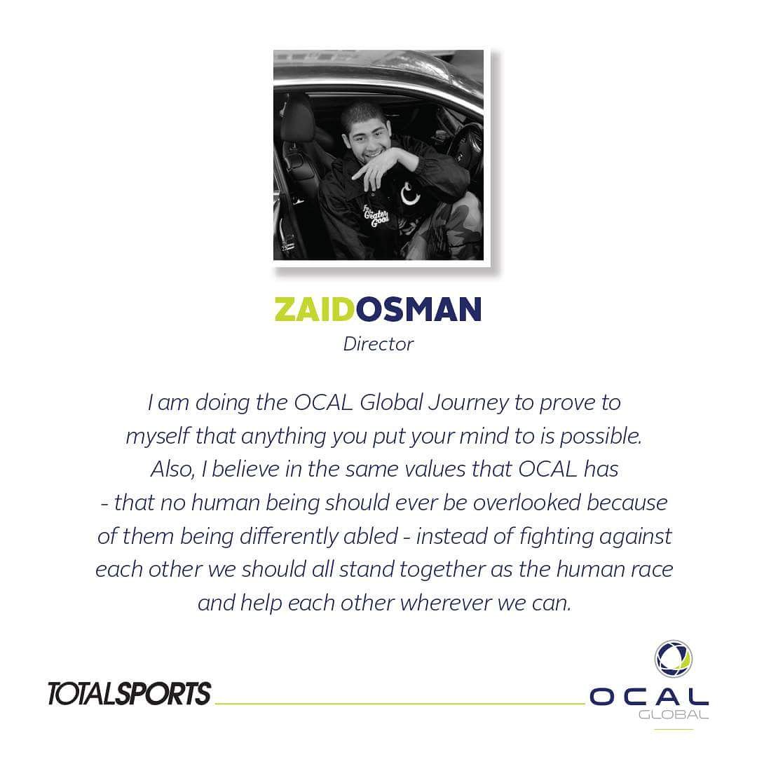 ocalglobal's tweet photo. Once again it is #TeamTuesday 😀😊. We bring you the dynamic @Zaid_Osman
#TotalsportsxOCALGlobal #differntlyabled #SportChangesLives #run #running #adaptive #adventure https://t.co/XIMhMyap5R