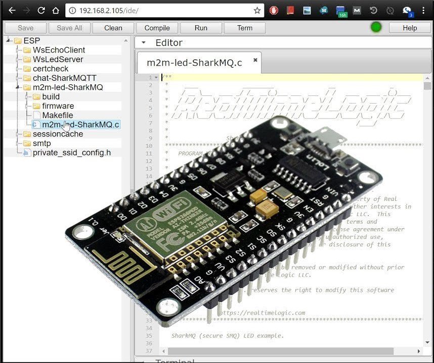 EE_Web's tweet photo. Real Time Logic's Web-Based IDE for Secure IoT FreeRTOS/lwIP ESP8266 Development #RealTimeLogic #IoT #WebServer https://t.co/qInPsKS0Xl https://t.co/U9DyCR2R5O