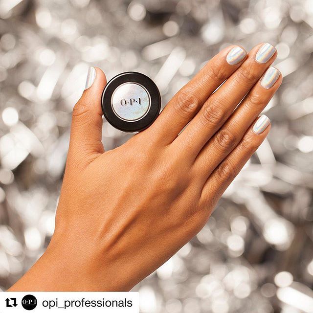 #Repost @opi_professionals with <a href="/get_repost/">Repost</a>
・・・
Top your #AlpineSnow with 'Mixed Metals' for dramatic nails with mirror shine. ✨ - discover more chrome with link in bio! #OPIChrome #chromenails