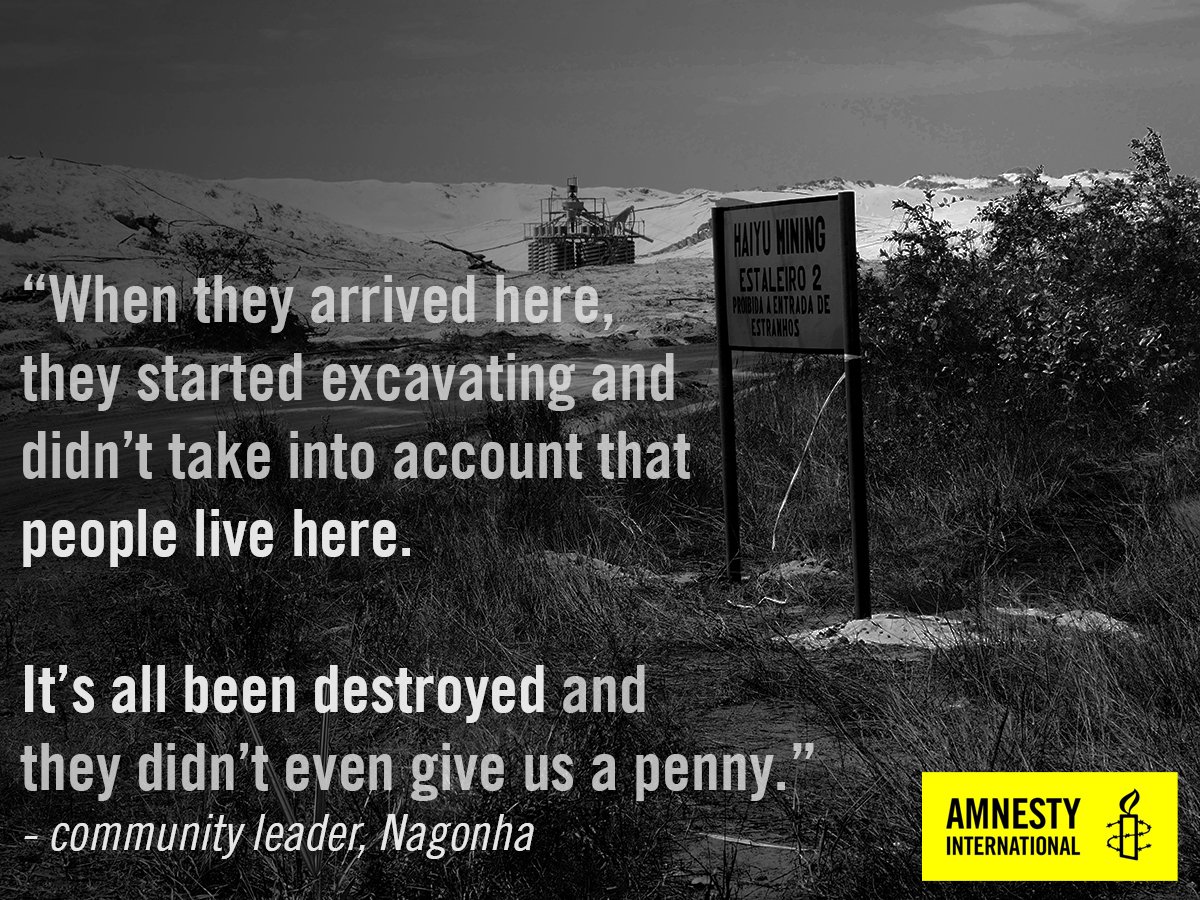 amnestypress's tweet photo. New @amnesty report launching tomorrow looks at how a Chinese mining operation in Mozambique has left an entire village at risk of being washed into the Indian Ocean. For more information, DM or email press@amnesty.org https://t.co/TTHjut7l4l