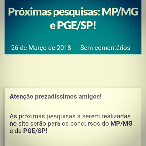 pesquisadabanca's tweet photo. Olá amigos! Segue o link da notícia sobre as próximas pesquisas: MP/MG e PGE/SP!
https://t.co/Vb2BV1Rpgi
Curta e retwete!
Abraços!
#pesquisadabanca #mpmg #pgesp #concursospublicos #ministériopúblico #mpemg #pge #concursopromotor #procurador #procuradordoestado #procuradoria https://t.co/kSarmTJkRj