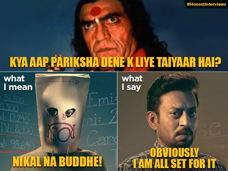 BlackmailFilm's tweet photo. Tag a friend who is suffering from Exam Fever! #HonestInterviews
@irrfank @IamKirtiKulhari @divyadutta25 #ArunodaySingh @OmiOneKenobe @raogajraj @AbhinayDeo #BhushanKumar @sathe_anuja @TSeries #RDPMotionPictures https://t.co/MTbS8rOEhG