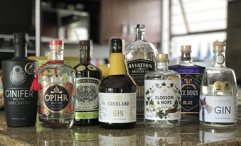 P.S.Whisky (@pswhisky) on Twitter photo Oh! What a fantastic lineup for a gin tasting, six of which are South African <a href="/GiniferGin/">Ginifer Gin</a> <a href="/OpihrGin/">Opihr Gin</a> <a href="/blindtiger_gin/">Blind Tiger Gin</a> @CruxlandGin Grape Gin <a href="/AviationGin/">Aviation American Gin ✈️🍸</a> <a href="/LoveTrouvaille/">Trouvaille Spirits</a> Blossom & Hops Gin <a href="/SixDogsGin/">Six Dogs</a> Blue Gin #oldpackhousedistillery Crystal Gin #gin #lovegin #ProudlySA Oh! What a fantastic lineup for a gin tasting, six of which are South African <a href="/GiniferGin/">Ginifer Gin</a> <a href="/OpihrGin/">Opihr Gin</a> <a href="/blindtiger_gin/">Blind Tiger Gin</a> @CruxlandGin Grape Gin <a href="/AviationGin/">Aviation American Gin ✈️🍸</a> <a href="/LoveTrouvaille/">Trouvaille Spirits</a> Blossom & Hops Gin <a href="/SixDogsGin/">Six Dogs</a> Blue Gin #oldpackhousedistillery Crystal Gin #gin #lovegin #ProudlySA