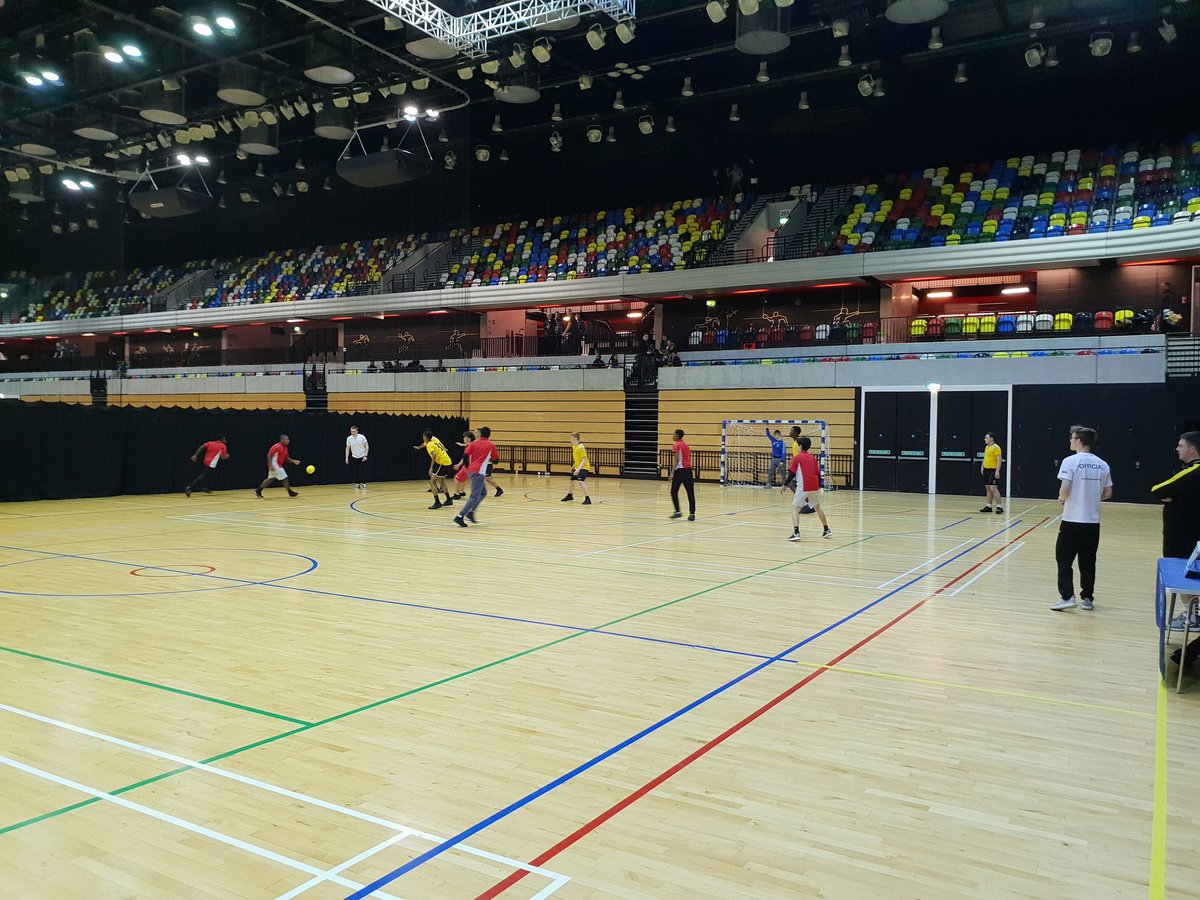 Great day at the Olympic park for @CityHeightsEACT handball teams. The only school to represent their school in both ages and the boys performed brilliantly in tough groups. #schoolgames #teamlambeth