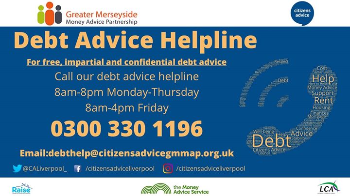 The debt telephone line is open 8am-8pm Mon-Thr &amp; 8am-4pm Friday, call 0300 330 1196 📞#debt #advice #debtsupport #liverpool #citizensadvice