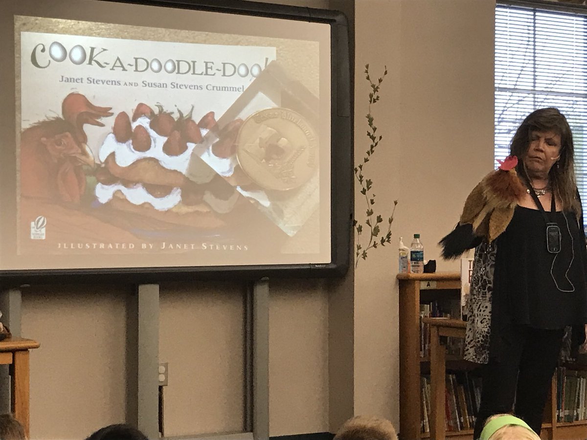 MrsHaaseRES's tweet photo. Author visit from Susan Stevens Crummel to give children the priceless power to share their thoughts & ideas with the world in a meaningful way. Teaching students to be true to themselves & their writing. #HookYourReader @rockenbaughES Thank you @RockenLibrary #GameOnDragons https://t.co/Av1X6dCMtm