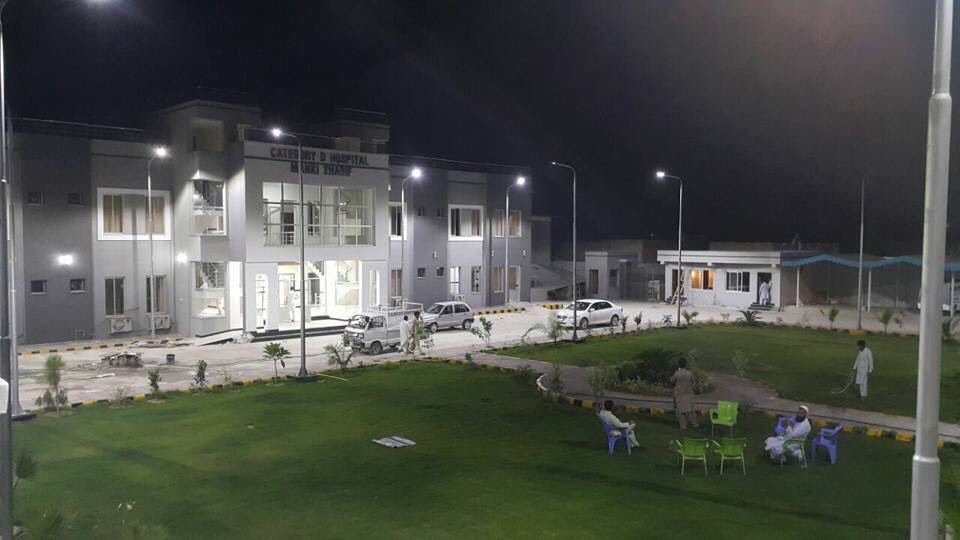 6/25A) 40 bed hospital in Manki Shareef Nowshera completed last year. B) 40 bed trauma centre in Haripur started by KP govt functional now.