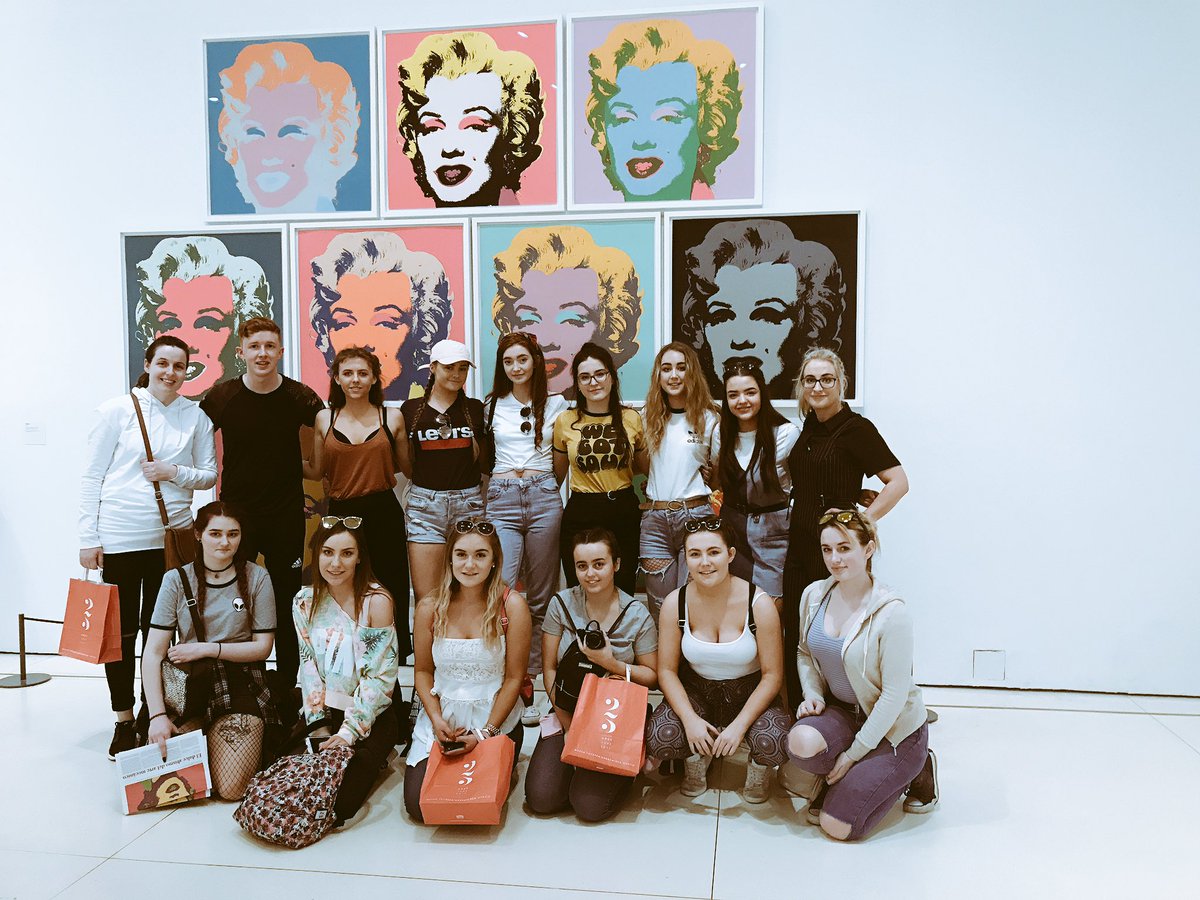 artratoathc's tweet photo. Some works of art standing next to some Andy Warhol prints... #RCMadrid @ratoathcollege https://t.co/Cr9UqaV45v