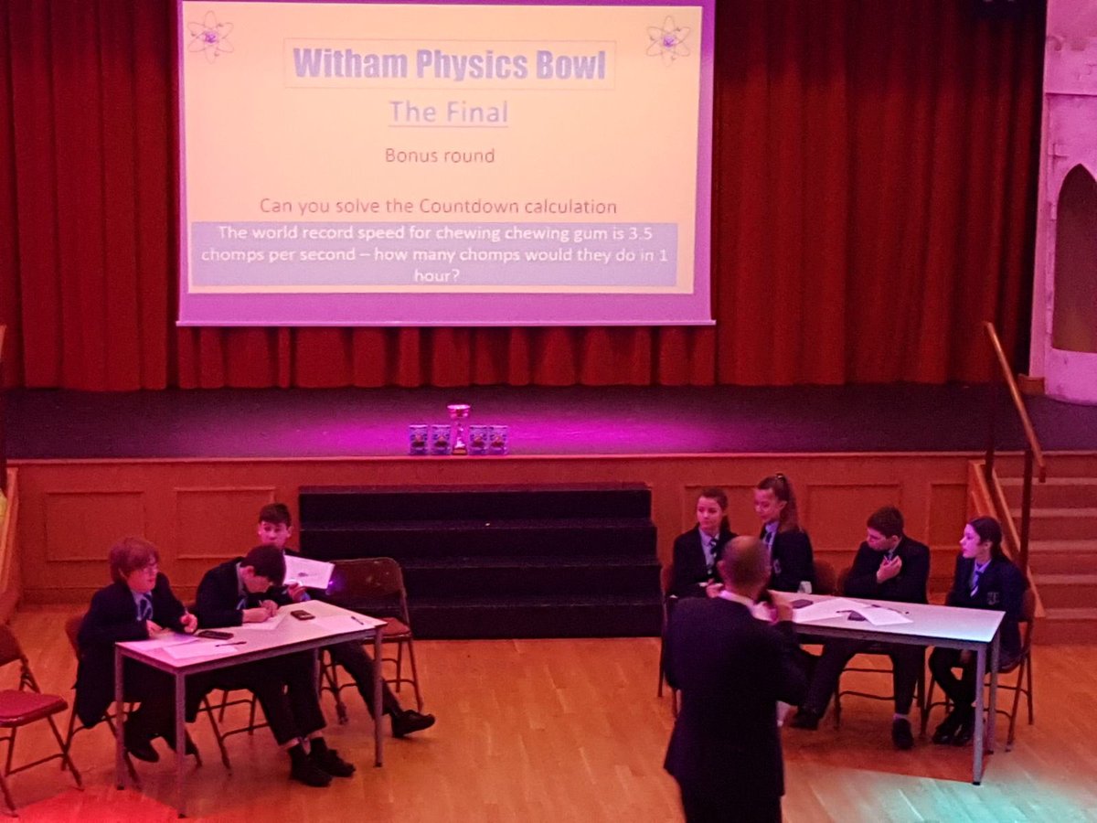 Withamsci's tweet photo. Year 7 and Year 8 @PrioryWitham took part in the Annual Physics Bowl today #physicsbowl #BritishScienceWeek https://t.co/uGVbktctly