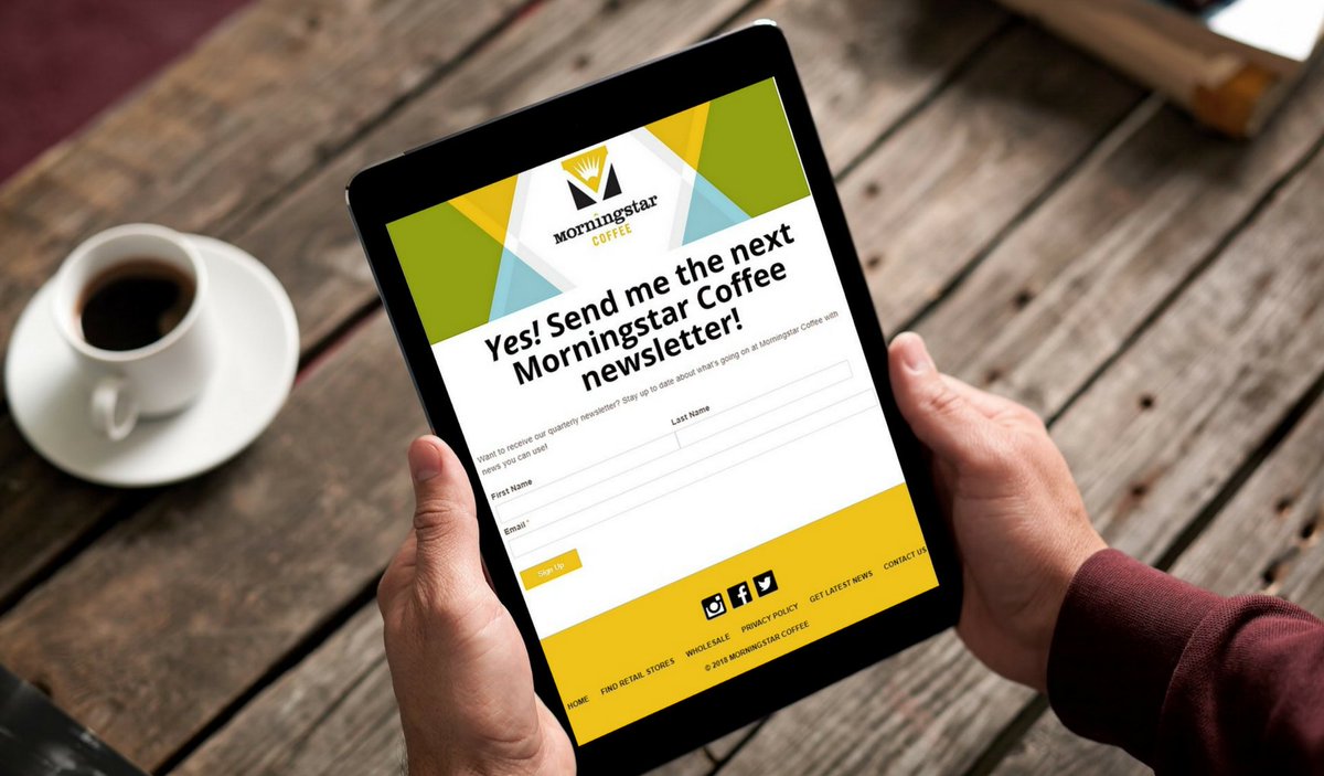 MorningstarCoff's tweet photo. Hurry to get your name on the list before we send our quarterly #newsletter! https://t.co/VgsElubLXz #morningstarcoffee #coffee https://t.co/VgsElubLXz https://t.co/DNpPkkPavq