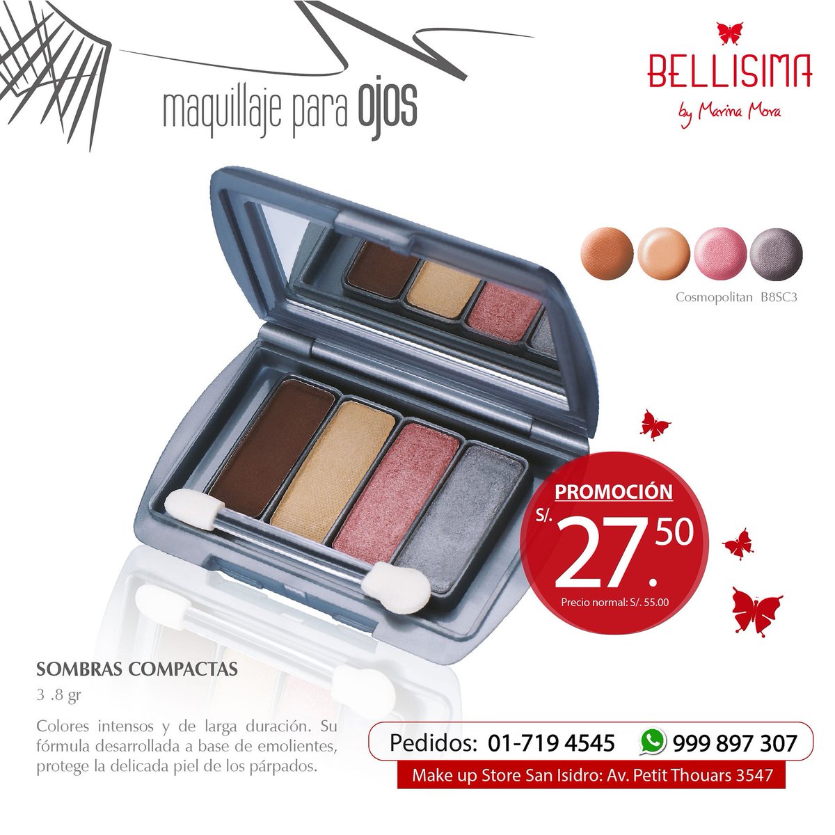 BellisimaOF's tweet photo. Bellisimas!!! tenemos esta promoción de nuestra Sombra Compacta a solo S/ 27.50 para todas las bellisimas. 😊💐
Pueden visitarnos en nuestro salón de belleza. Las esperamos. 😉
#bellisima #salondebelleza #sombracompacta #ojosdeimpacto #miradaprofunda #beauty #girl #marinamora https://t.co/LVfcRQwqzH