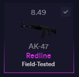 9999999999aggg's tweet photo. AK48- Redline Field Tested ($9)

To enter:
-Follow me
-Follow @CSGOMagicSite 
-RT/LIKE
-Subscribe
-Keyword
-MUST be in Stream: https://t.co/LGGo0npNPg

#csgogiveaways #CSGOgiveaway #giveaway https://t.co/bMrIkN7YOW