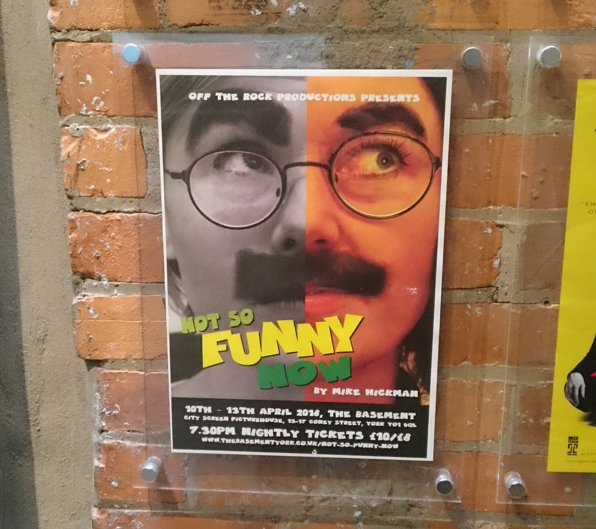 The 'Not So Funny Now' poster is looking good at the @TheBasementYork!

We open a fortnight today!

Have you got your ticket yet?...

thebasementyork.co.uk/not-so-funny-n… …

#Theatre #NewWriting #York #HollywoodScandal #MarxBrothers #Groucho #OutrageousUseOfGreasepaint