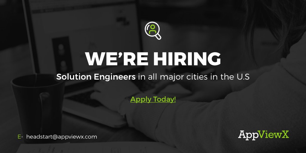 AppViewX's tweet image. Are you excited to start a new career with AppViewX? We have an opening for you! #wearehiring #solutionengineer #salesengineer buff.ly/2povTVP.